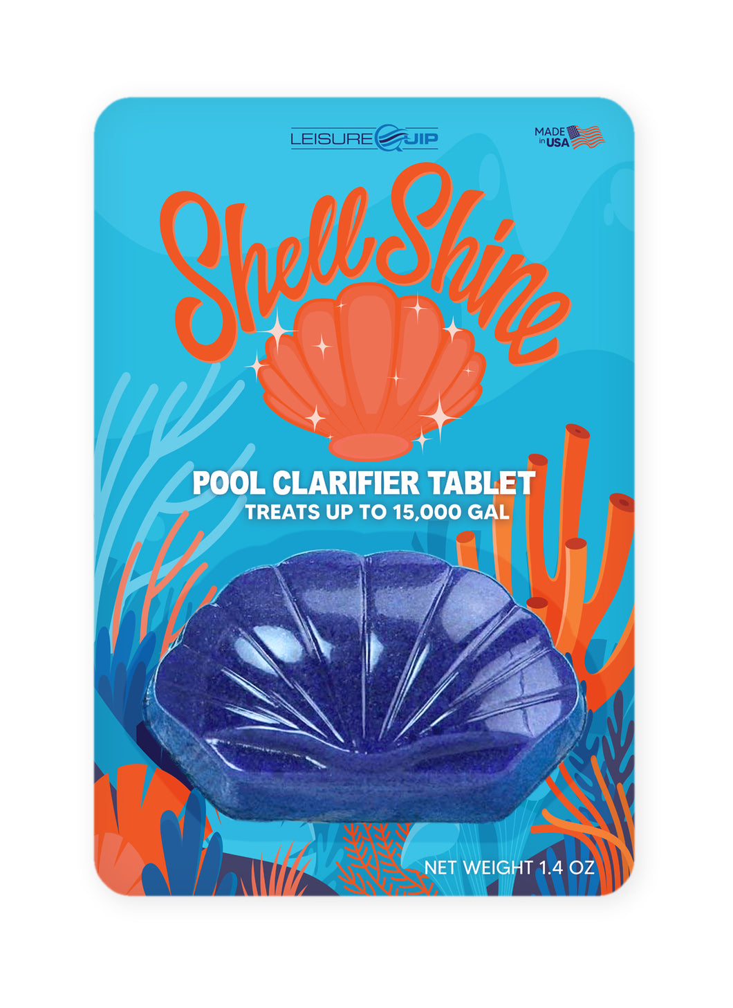 LeisureQuip ShellShine Pool Clarifier Tablet gel seashell cloudy water treatment