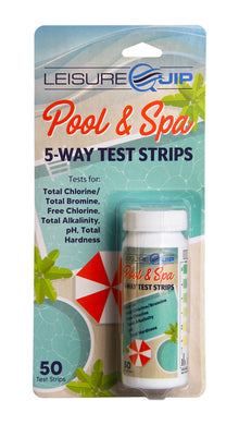 5-way pool and hot tub test strips LeisureQuip brand