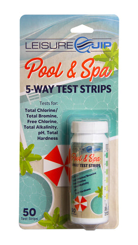 5-way pool and hot tub test strips LeisureQuip brand